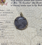 8 Reale Mexico City Mint PLUS Silver Bezel Piece of Eight Treasure Coin Pendant | Artifact 21620