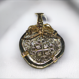 Atocha Shipwreck Necklace Pendant Topped With 14K Gold Lobster