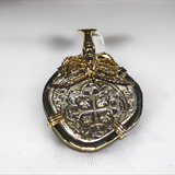 Atocha Shipwreck Necklace Pendant Topped With 14K Gold Lobster