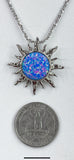Mesmerizing Blue Opal Sun Pendant