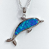 Blue Opal Dolphin Pendant