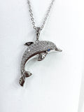 Fiesty Sterling Silver Dolphin Pendant