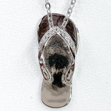 Silver Sandal with Diamonds