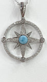 Sparkling Larimar Maritime Compass