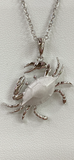 Polished Sterling Silver Crab Pendant
