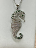 Sterling Silver Seahorse Necklace (4 Colors)