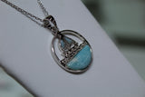 Larimar Silver Sailboat Pendant