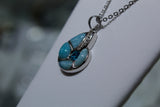 Larimar And Blue Topaz Seashell Pendant