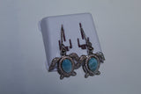 Radiant Blue Larimar Turtles with White Zircon