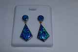 Flattering Blue & Green Opal Earrings