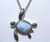 Larimar Necklace Silver Pendant