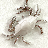 Polished Sterling Silver Crab Pendant