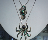 Sterling Silver Octopus with Unique Abalone Stones