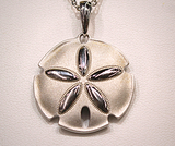 Matt Finish Silver Sand Dollar Necklace