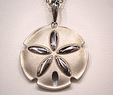 Matt Finish Silver Sand Dollar Necklace
