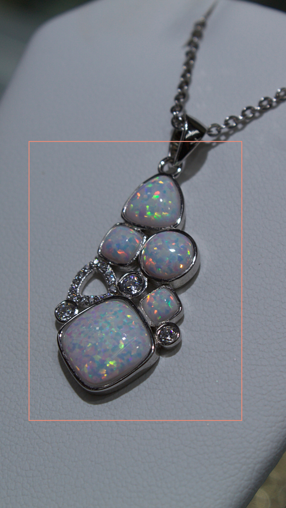 Stunning White Opal Necklace