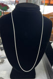 Sterling Silver Rope Chain, 24 inch, diamond cut