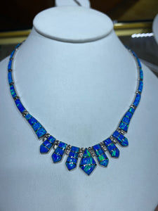 Radiant Blue Opal Necklace