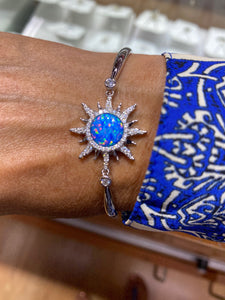 Fire Australian Opal Sunburst Bracelet