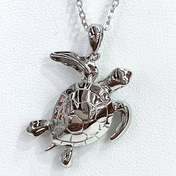 Turtle necklace by Shrieking Violet¨ Sterling silver turtle pendant full of  real forget-me-nots. Handmade jewellery with real flowers. – Shrieking  Violet®
