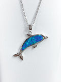 Blue Opal Dolphin Pendant