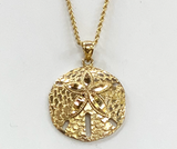 Charming 14K Gold Sand Dollar Necklace