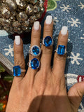 Blue Topaz Unique & Stunning Rings