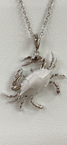 Polished Sterling Silver Crab Pendant
