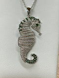 Sterling Silver Seahorse Charms (4 Colors)