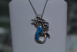 Kissing Sterling Silver Mermaid With Opal Inlay