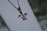 Small Turtle With Pinkish White Opal Stone