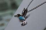 Hummingbird Silver with Blue Larimar