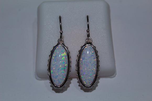Dangling White Opal Earrings