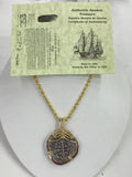 Atocha Shipwreck Necklace Pendant Topped With 14K Gold Lobster